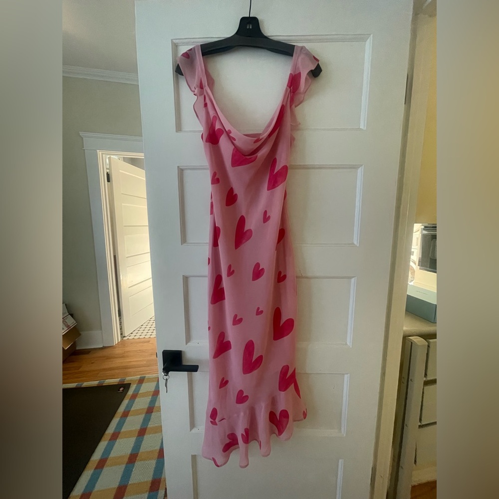 Coop by Trelise Cooper Small Pink Dress with Red Heart Pattern - new with tags!